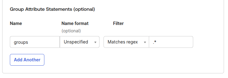 Add Group filter to Application in Okta