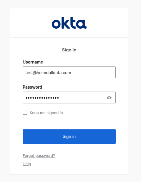 Heimdall Login Screen